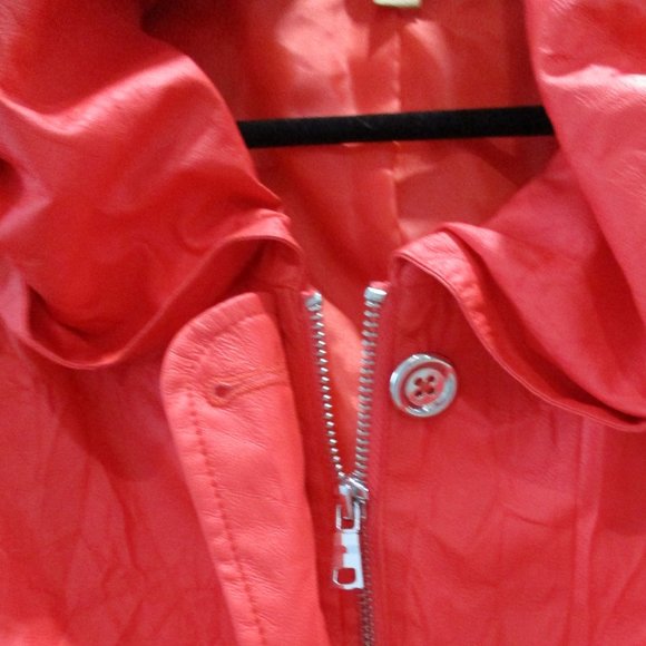 NWT Ellen Tracy Orange Rain Coat /Jacket - Picture 6 of 7